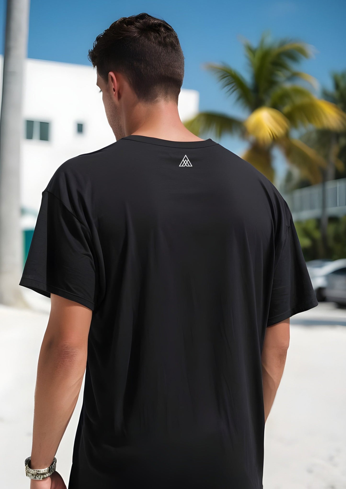 black oversize t shirt for man