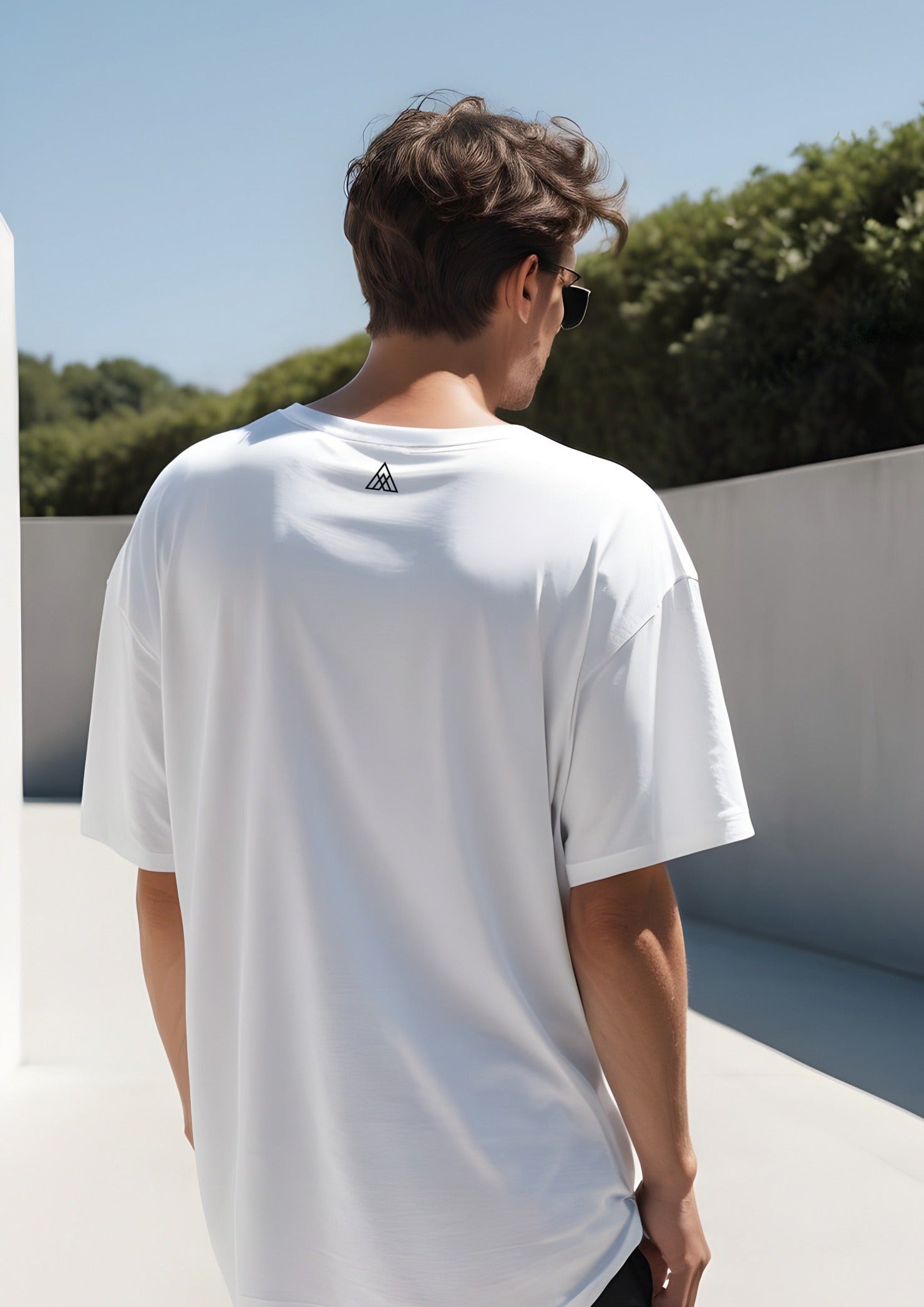 white oversize t shirt for man
